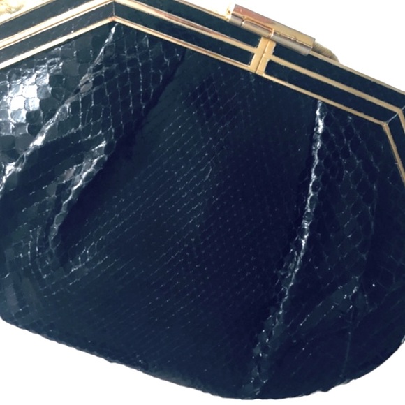 CAGGIANO | BLACK AND GOLD CLUTCH PURSE